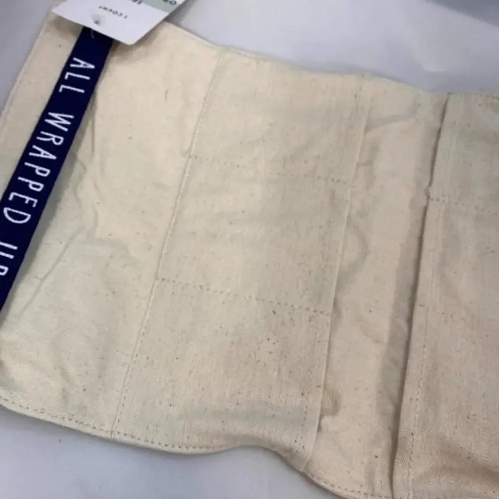 Target All Wrapped Up Canvas Tech Organizer Pouch Natural Roll Up Cable NWT